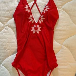 Red One-Piece Swimsuit
